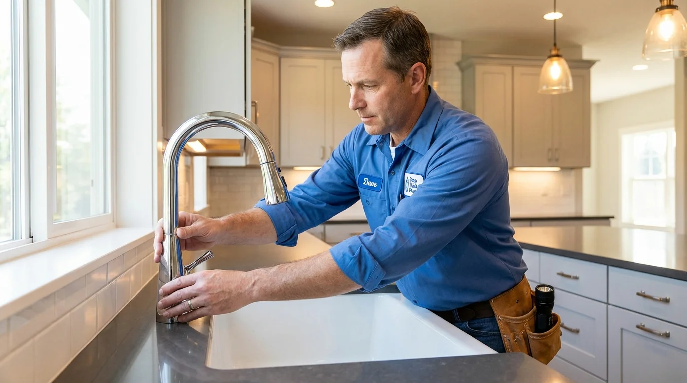 Kitchen faucet installation by Johns Plumbing LLC in Garretson